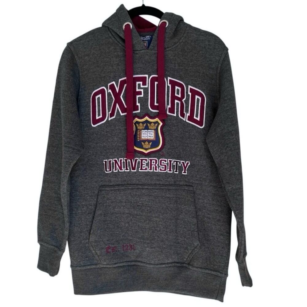 NEW Oxford University Official Hoodie Small Charcoal Unisex